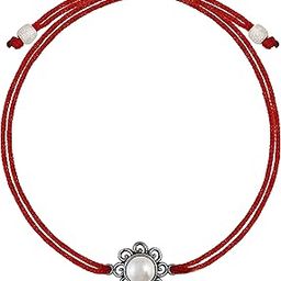 925 Silver Swirl Pearl Flower Rakhi with Roli Chawal | Quirky Rakshabandhan Rakhi for Brother | Silver Rakhi for Boys & Men With Certificate of Authenticity-image-2