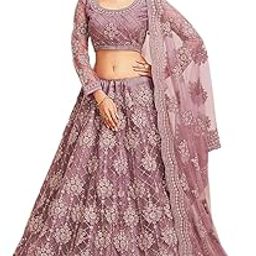 Women's Net Embroidered Semi-Stitched Lehenga Choli Maanav LH-New-picture-29