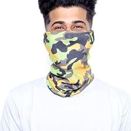 Bandana for Dust & Sun Protection, Comes with Cool Lightweight, Windproof, Breathable Material, Running Cycling (Yellow Green- Black)-picture-11