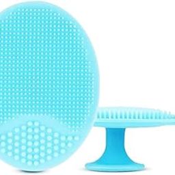Episkey Silicone Face Scrubber Exfoliator, Soft Face Brush, Facial Cleansing Brush, Acne Blackheads Removing, Acne Pore Pad for Deep Cleaning Skin Care for Girls & Women's (FS-BLUE)-19