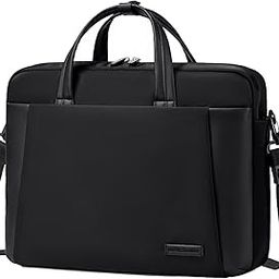 Arctic Hunter Office Laptop Bag Nylon 15.6-inch Laptop Messenger Sling Bag Water Repellent Shockproof Microfiber Handle Detachable Shoulder Strap Padded Business Bag for Men Women,Black-picture-26