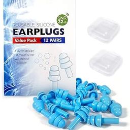 James 12 Pair Silicone Ear Plugs, 32dB Noise Reduction Earplugs, Waterproof Noise Reduction Earplugs for Sleeping, Swimming, Snoring, Concerts, Noise Cancelling Earplugs-image-23