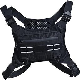 Chest Rig Bag Multifunction Men Women Chest Pack for Travel Climbing Cycling Black | Tactical & Duty Gear | Chest Rigs & Tactical Vests-image-79