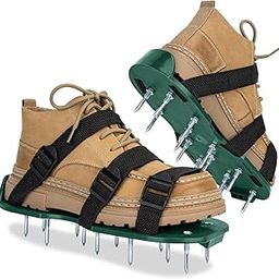 Fecovanti Aerator Shoes with Adjustable Strap,Heavy Duty Spikes for Grass Aerating Patio Garden,Fully Assembled Aerating Shoes for Yard Patio Lawn Garden-image-93