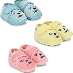 Baby Booties with Cartoon Design, Unisex Infant Shoes, 0-9 Months, Pack of 3-image-73