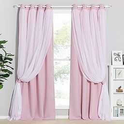 BFAM Semi Sheer Blackout Curtain-Room Darkening Thermal Insulated Eyelet Noise Reducing Window And Solid Door Curtains For Bedroom Pack Of 1-image-22