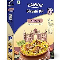 Daawat Biryani Kit Kolkata | Authentic Recipe | Ready in 30 min | Ready to Cook | 334gm-image-77
