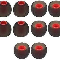 The Thrift Store Silicone Rubber Earbuds Tips, Eartips, Earpads, Earplugs, for Replacement in Earphones and Bluetooth Medium Size (10 Pcs Black)-image-44