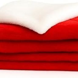 BABYZONE Sherpa Soft Flannel Throw Blanket, Reversible, Baby blanke with Soft, Fluffy White Sherpa Plush Soft Cozy Baby Blanket for Baby Boys and Baby Girls 127 CM x 101 CM (Red)-image-27