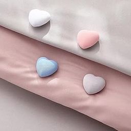 Sajani Heart Shape Duvet Cover Quilts Clips, Quilt Sheet Holder Comforter Fasteners, Needle Clip Free Duvet Cover Clips for Bedding Cover, Blanket, Curtains (Multicolor) (8)-picture-20