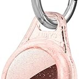 Spigen Cyrill Shine for Airtag (2021) Pink Transparent Glitter Case Cover Holder with Key Ring - Rose Glitter-13