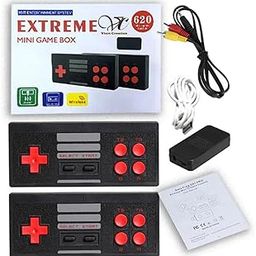 Viart Creation ¢ Extreme Mini Plug and Play Wireless Game Box HD 1080p TV Retro Video Game for Kids 620 Extreme Mini Game Box 8 Bit Retro Games for up to 2 Players Black (Extreme)-15