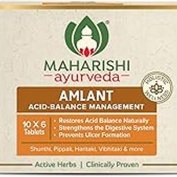 Maharishi Ayurveda Amlant For Acidity Heartburn Gas & Bloating, Strengthens Digestive System Helps in reducing Acidity Recurrence Quick Relief from Acidity Clinically Proven Enriched with Haritaki and other 14 other potent Herbs 60 Tablets Pack of 1-16