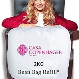 Casa Copenhagen Premium Virgin Grade Thermocol Balls Refill for Pillows, Sofa, Bean Bags, Soft Toys & Beans for Bean Bag Refill 2 kg (White)-23