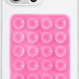 LvShuLiangPin Silicone Suction Phone Case Mount, Silicon Adhesive Phone Accessory for Smartphones, Hands-Free Mirror Shower Phone Holder for Selfies, Tiktok Videos (Pink)-image-26