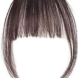 Natural Synthetic Hair Flat Bangs/Fringe Mini Hair Bangs Fashion one Clip-in Hair Extension(Dark Brown)-image-48