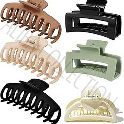 ALIBA COLLECTION Large Clips for Thick Hair, 4.3" Matte Big Clips Non-Slip Strong Hold Barrette Jumbo Hair Clips for Women Long Thick Hair (Combo,6 packs) [MULTICOLOR])-image-62