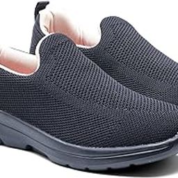 Firefly-121 Women's Walking Shoes | Lightweight Slip-On Sneakers with Arch Support, Soft Cushion Sole & Breathable Mesh | Ideal for Daily Walks, Travel & All-Day Comfort-image-52