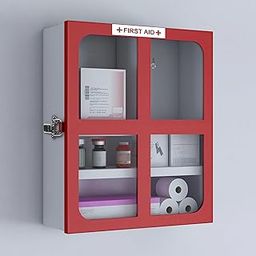 Plantex Metal First Aid Box Empty/Medicine Box for Home/Emergency Medical Box for Medicine Storage with Multi Compartments for School, Office, Factories with Clip Lock (Red & White) Wall Mountable-13