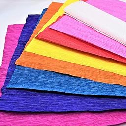 Crownkraft Wrinkled Crepe Paper for DIY Flower Making and Wrapping (Assorted, 50 x 50 cm) - Pack of 10 Sheets-image-13