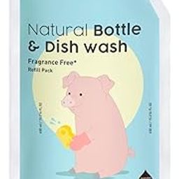 Windmill baby Natural Bottle Cleaning Liquid, Fragrance Free, Allergen Free, USDA Certified, for Feeding Bottles, Pump Parts and more - Refill Pack 450ml-image-50