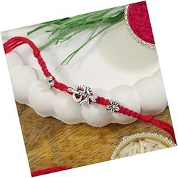 OM Design Rakhi With Roli Chawal & Rakshabandhan Card for Men/Bro/Brother (R357)-image-65
