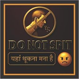 Komstec Do Not Spit Sign Board For Government Offices, Banks & ATMs-25