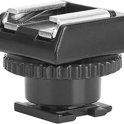 Black ABS CSM 3 Hot Shoe Adapter for Camcorder, Flash Mount Adapters with Extra PC Sync Connection Port, 3.5mm Mini Phone Connection Port, Sturdy, Lightweight-image-99