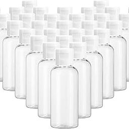 24pcs 20ml Empty Clear Plastic Sqaure Bottles Refillable Travel Size Cosmetic Containers Small Leak Proof Squeeze Bottles with White Flip Top Cap for Shampoo,Lotion and for Beauty use-10