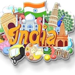 India Cultural Monuments Decorative Refrigerator Magnet, Wooden MDF, Colourful Tourist Attractions Design-image-54