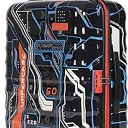 Cyber Punk 66Cm Polycarbonate Hardsided 8 Wheel Spinner Trolley Bag With Combination Lock For Men And Women, Check-In Luggage, 2000 Days Warranty (Black)-picture-42
