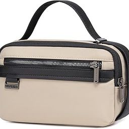 Arctic Hunter Small Toiletry Bag for Men Travel Shaving Kit Handbag Nylon Water-Repellent Storage Pouch with Multi-Pocket Passport Cash Toilet Bag (Khaki)-image-35