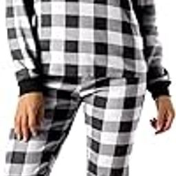 Buffalo Plaid 2 Piece Base Layer Thermal Underwear Set for Women 6372-10195-NEW-WHT-L-image-28