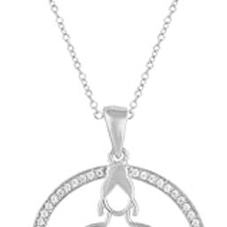 925 Silver Yoga Pose Pendant with Chain for Women & Girls, Lovely Gift for Girlfriend & Women, 925 Stamp & Authenticity Certificate, Rhodium Plated, 925 Silver Jewellery-image-33