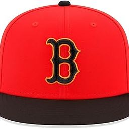 MBL Baseball Cap, Red and Black, Snapback Fitted Hat with Embroidered Logo-image-67