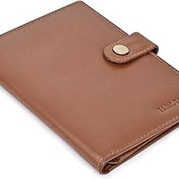TAN RFID Blocking Full Grain Leather Travel Passport Holder Cover Travel Wallet Organiser Passport Case Travel Document Organiser for Men & Women-image-78