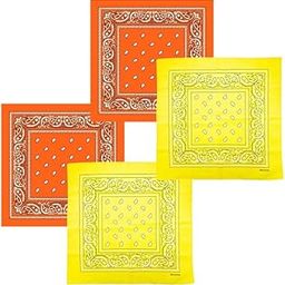 Unisex Cotton Bandana/Head Wrap/Wristband/Face Cover/Handkerchief For Men And Women (50CM X 50CM_Pack of 4)-picture-3