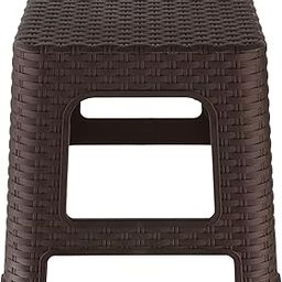 GRANTH ENTERPRISE 12 Inch Multipurpose Plastic Stool - Unbreakable & Comfortable Seating Mini Stool for Sitting Bathroom/Office/Kitchen (Brown)-88
