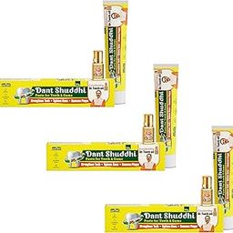 Jeena Sikho Dant Shuddhi Paste for Teeth & Gums, 100g | Strengthens Teeth, Tightens Gums, Removes Plaque | For Whole Mouth Care | Powerful Blend of Ayurvedic Herbs, Pack of 3-image-61