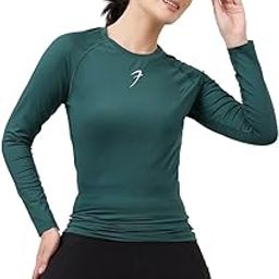 Compression Full Sleeve Tshirt Sports & Gym for Women Black-image-46