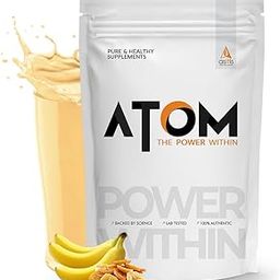 AS-IT-IS Nutrition ATOM Beginners Whey Protein 1kg | Accelerates Muscle-building | Increases Body Strength (1 kg, Caramelized Banana)-image-93