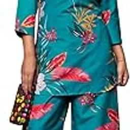 leriya fashion Women’s Kurta Pant Set – Rayon Floral Printed Co-ord Set | Stylish Ethnic Wear for Office, Daily & Festive Indian Traditional Outfit | 2 Piece Kurta for Holiday Look & Puja | 3/4 Sleeve-picture-31