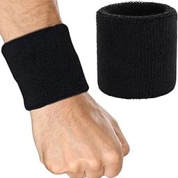 Steffer Sports Cricket Wrist Sweat Band | High Absorption Terry Cotton Thick Hand Sweatbands for Gym, Workouts, Exercises, Running and Cricket (1 Piece, Black)-image-67