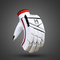 Heega Powerbow Cricket Batting White Gloves, Extra Finger Protection Reinforced (Right Hand)-image-30