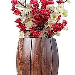 The Heaven Essentials Wooden Round Vase Flower Pot Flower Baskit For Corner Home Decor Vase Big Size For Floor Decorative Item-image-38