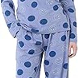smarty pants Women's Cotton Smiley Print Lilac Color Full Sleeves Night Suit.-picture-0