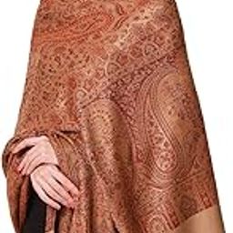 Women's Faux Pashmina Jamawar Shawl, Wrap(SIZE: 40X80 Inches)-image-46