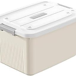 Ash & Roh Plastic Storage Containers with Lids, Stackable, Space-Saving Design with Handles, Ideal for Clothes, Toys, and Seasonal Storage (pack of 1, medium- 25cm X 34cm X 18cm)-image-64