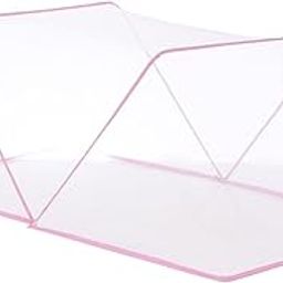 CALANDIS® Bed Canopy Foldable Privacy Tents Bed Tent Shelter for Home Dorm Living Room Pink 190X135X80Cm | 1 Bed Netting Cover-image-8