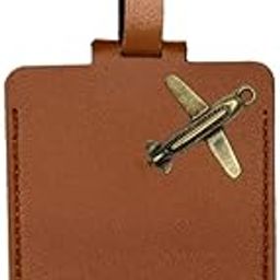 Giftana Personalized Luggage Tag with Charm and Name, Customized Leather Luggage Tag for Men & Women, Personalised Travel Tag with Id Slot for Bags/Backpacks and Suitcase, Unisex Travel Gift (Tan)-image-20